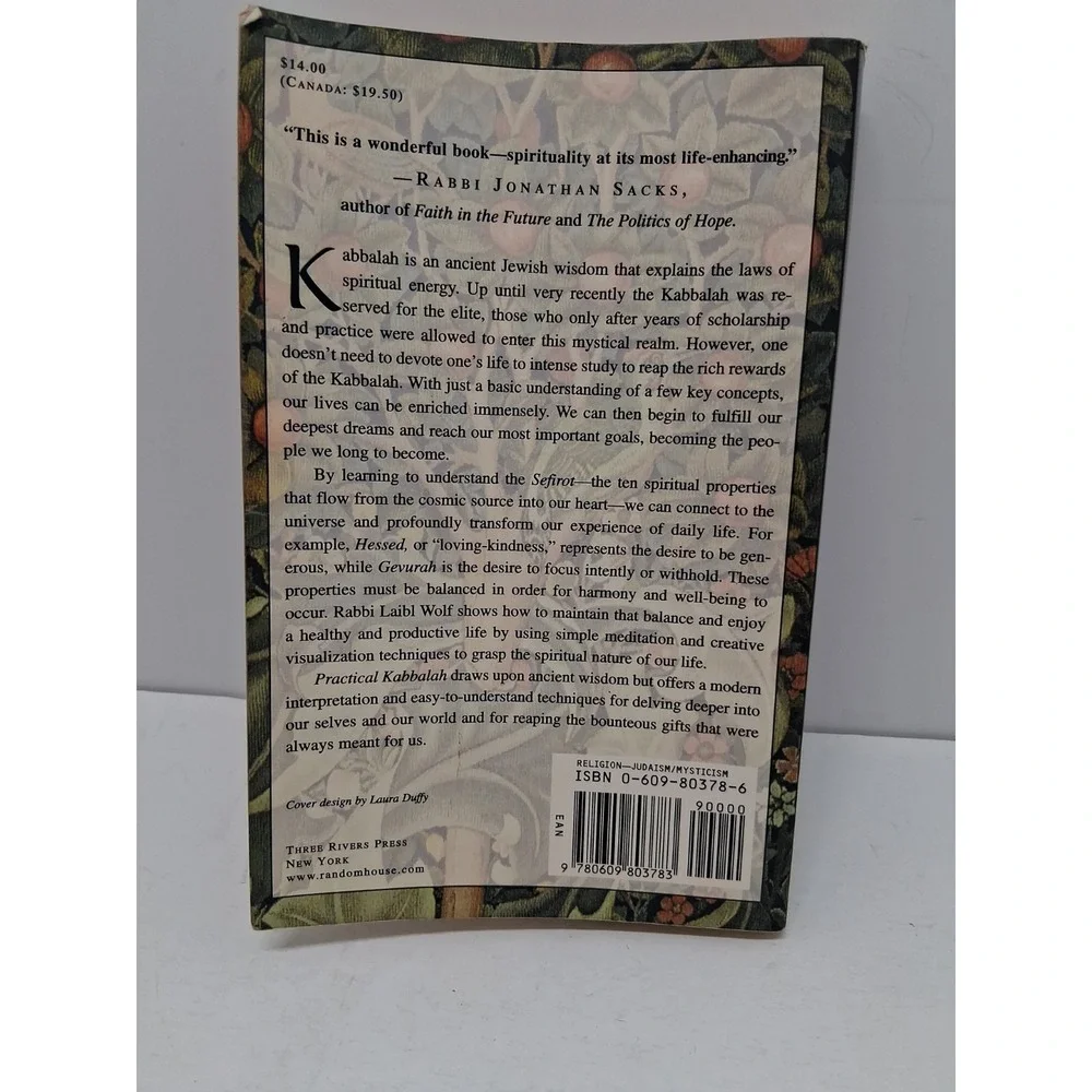 Practical Kabbalah : A Guide to Jewish Wisdom for Everyday Life by Laibl Wolf...